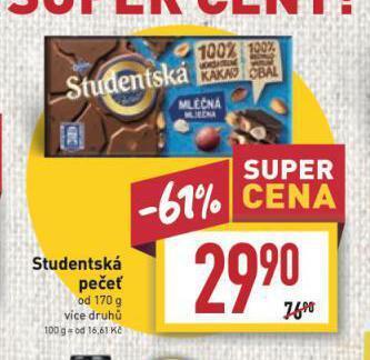 Billa Studentská pečeť nabídka