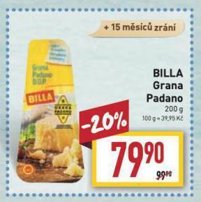 Billa Sýr grana padano nabídka