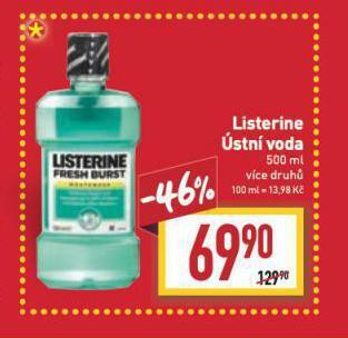 Billa Listerine ústní voda nabídka