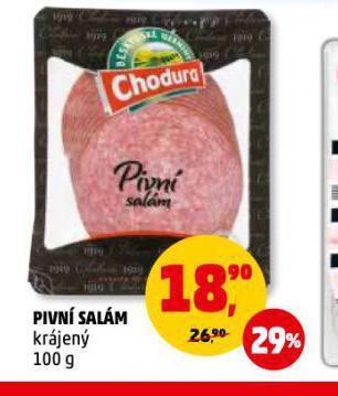 Penny Market Pivní salám nabídka