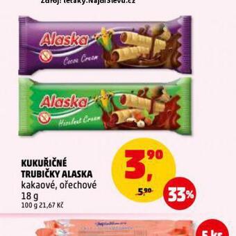 Penny Market Kukuřičné trubičky alaska nabídka