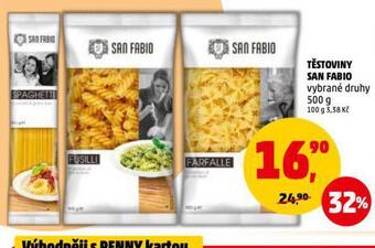 Penny Market Těstoviny san fabio nabídka