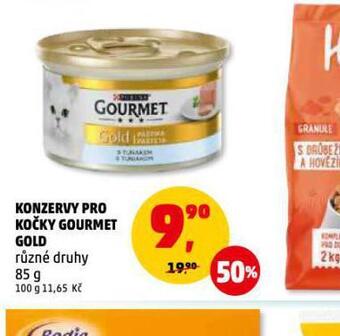 Penny Market Gourmet gold konzervy pro kočky nabídka