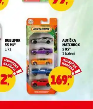 Penny Market Autíčka matchbox 5 ks nabídka