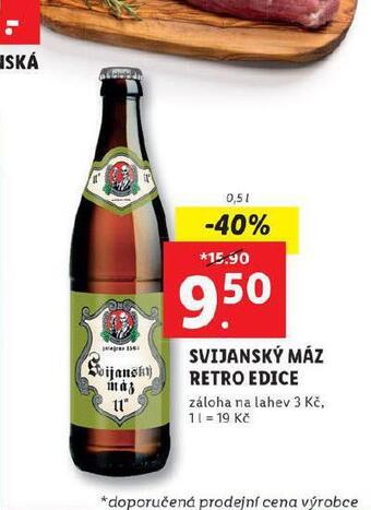 Lidl Pivo svijanský máz nabídka
