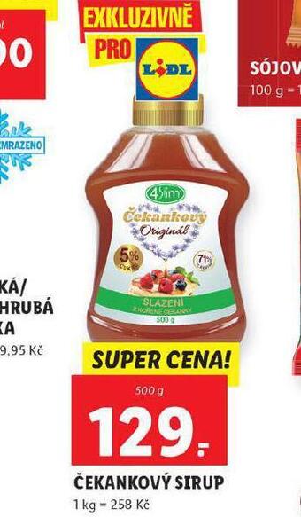 Lidl Čekankový sirup nabídka