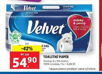 Lidl Velvet toaletní papír nabídka