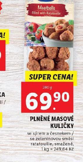 Lidl Plněné masové kuličky nabídka