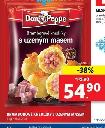 Lidl Bramborové knedlíky s uzeným masem nabídka