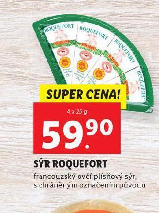 Lidl Sýr roquefort nabídka