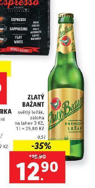 Lidl Pivo zlatý bažant nabídka