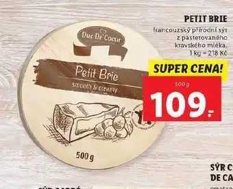 Lidl Petit brie sýr nabídka