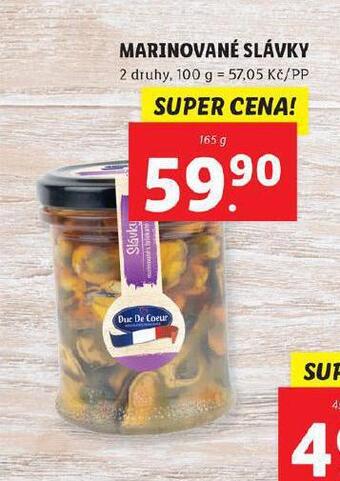 Lidl Marinované slávky nabídka
