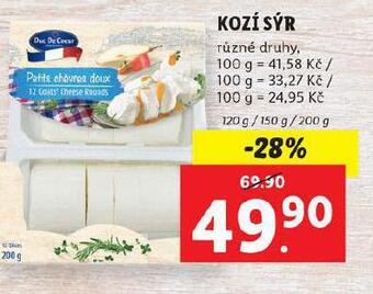 Lidl Kozí sýr nabídka