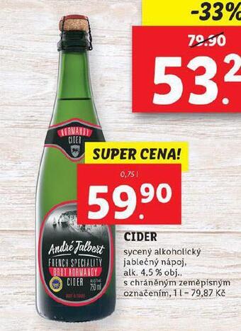 Lidl Cider nabídka