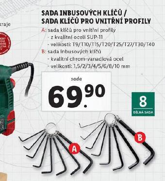 Lidl Sada klíčů pro vnitřní profily nabídka
