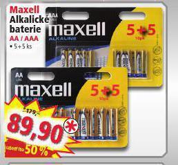 Norma Maxell alkalické baterie nabídka