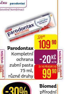 Teta Parodontax zubní pasta nabídka