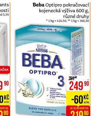 Teta Beba optipro pokračovací kojenecká výživa nabídka