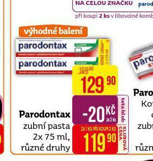 Teta Parodontax zubní pasta nabídka