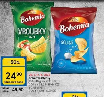 Tesco Bohemia chipsy nabídka