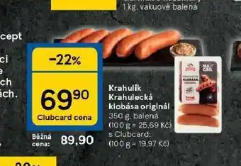 Tesco Krahulecká klobása originální nabídka