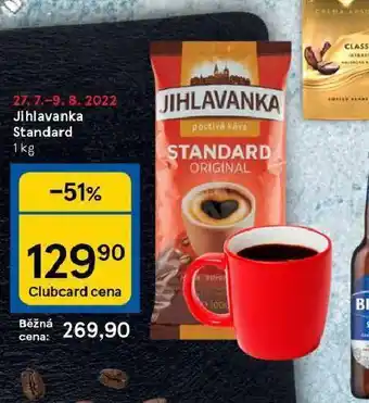Tesco Jihlavanka standard káva nabídka
