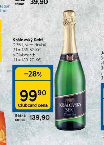 Tesco Královský sekt nabídka