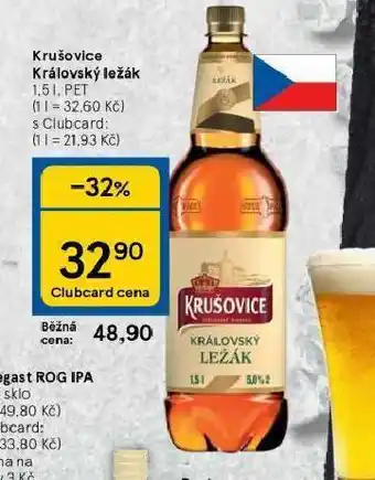 Tesco Krušovice královský ležák nabídka