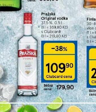 Tesco Pražská original vodka nabídka
