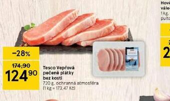 Tesco Vepřová pečeně plátky bez kosti nabídka