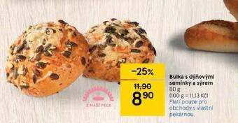 Tesco Bulka s dýňovými semínky a sýrem nabídka