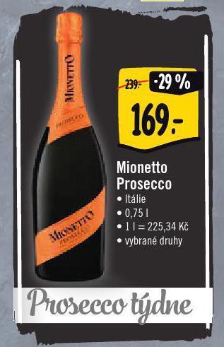 Jip Mionetto prosecco nabídka