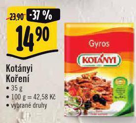 Albert Kotányi koření nabídka