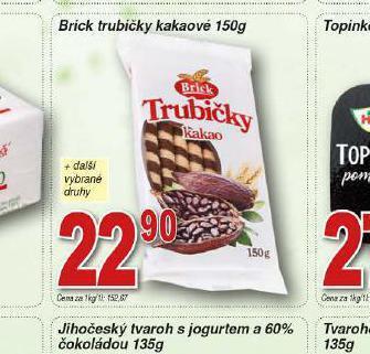 Lidl Brick trubičky kakaové nabídka