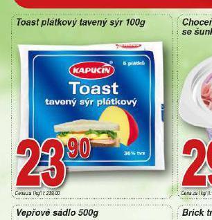 Lidl Toast plátkový tavený sýr nabídka