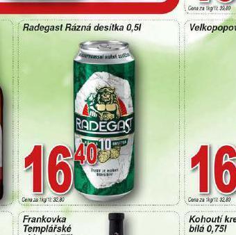 Lidl Pivo radegast rázná 10 nabídka