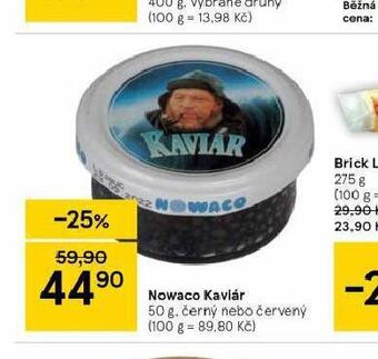 Tesco Nowaco kaviár nabídka