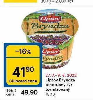Tesco Liptov bryndza nabídka