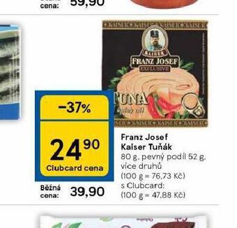 Tesco Franz josef kaiser tuňák nabídka