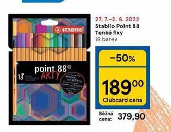 Stabilo point 88 tenké fixy