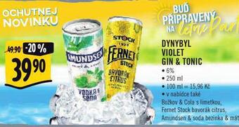 Albert Dynybyl violet gin & tonic nabídka