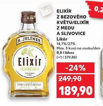 Kaufland Elixír z medu a slivovice nabídka