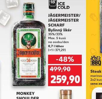 Kaufland Jägermeister scharf nabídka