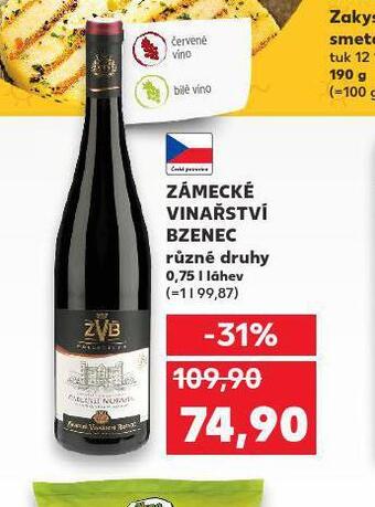 Kaufland Zámecké vinařství bzenec nabídka