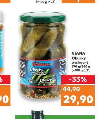 Kaufland Giana okurky nabídka