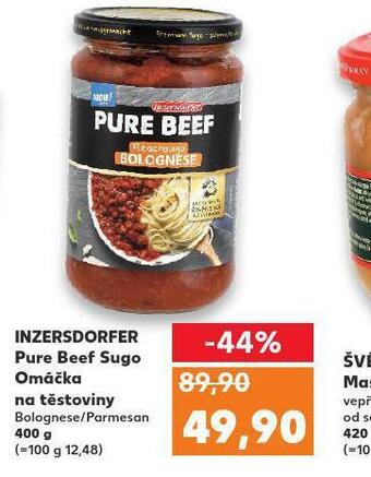Kaufland Inzersdorfer pure beef sugo omáčka na těstoviny nabídka