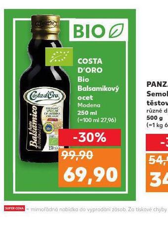 Kaufland Costa d´oro bio balsamikový ocet nabídka