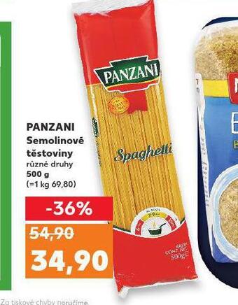 Kaufland Panzani semolinové těstoviny nabídka