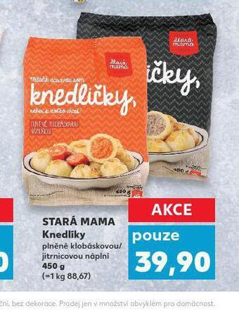 Kaufland Stará mama knedlíky nabídka